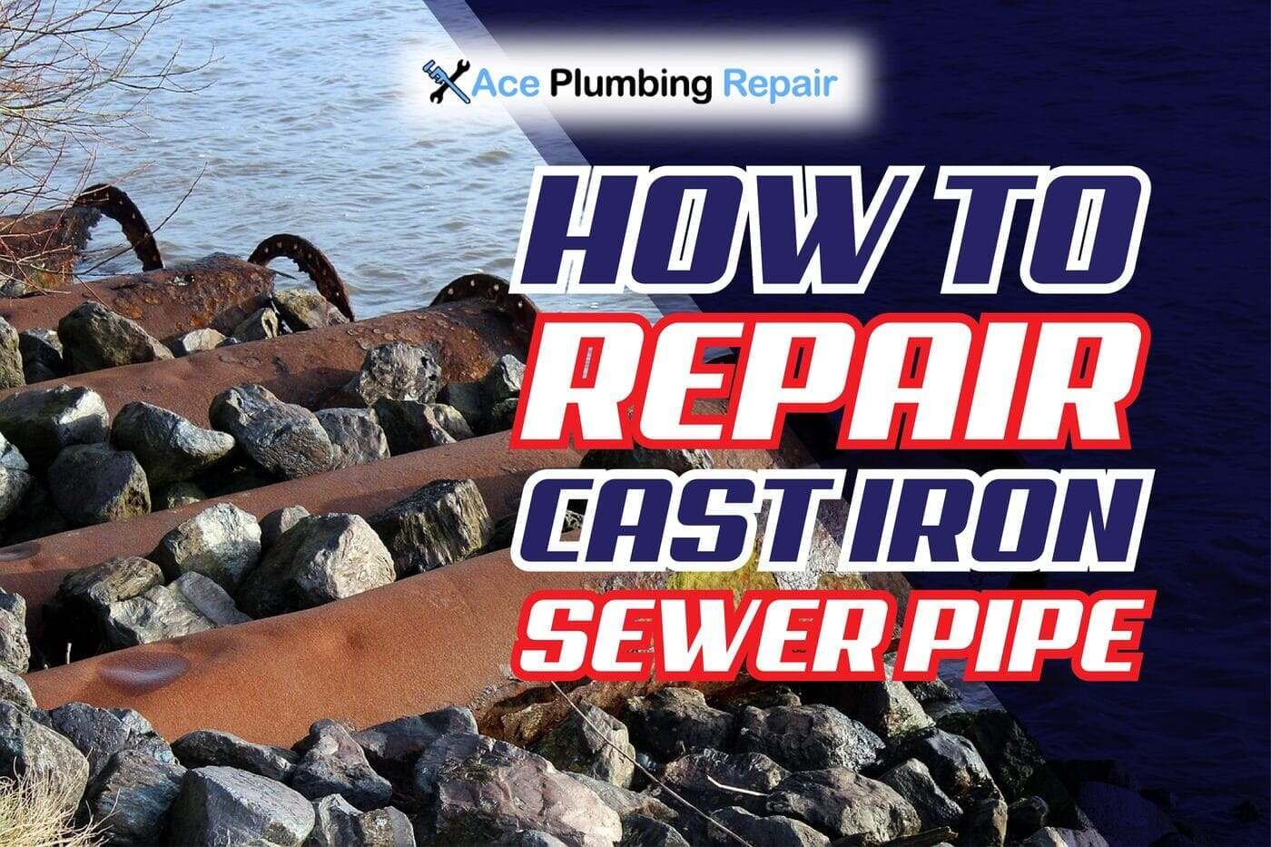 how to repair cast iron sewer pipe