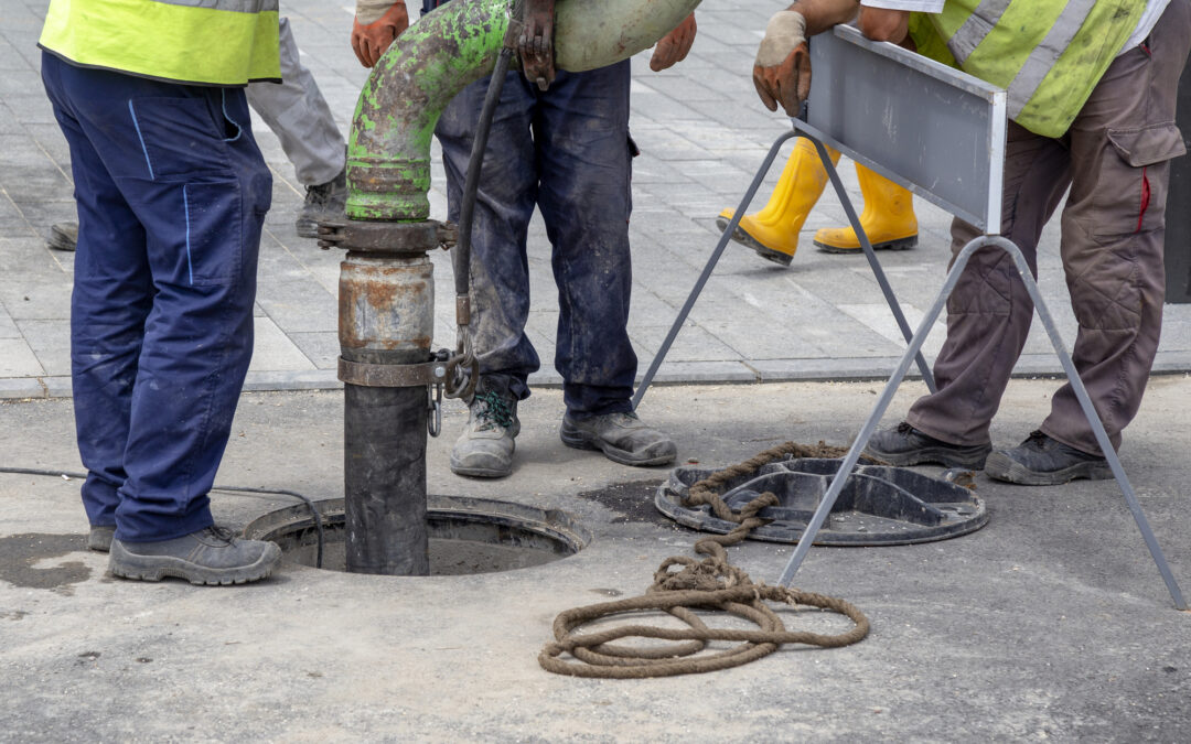 Road sewer repair works